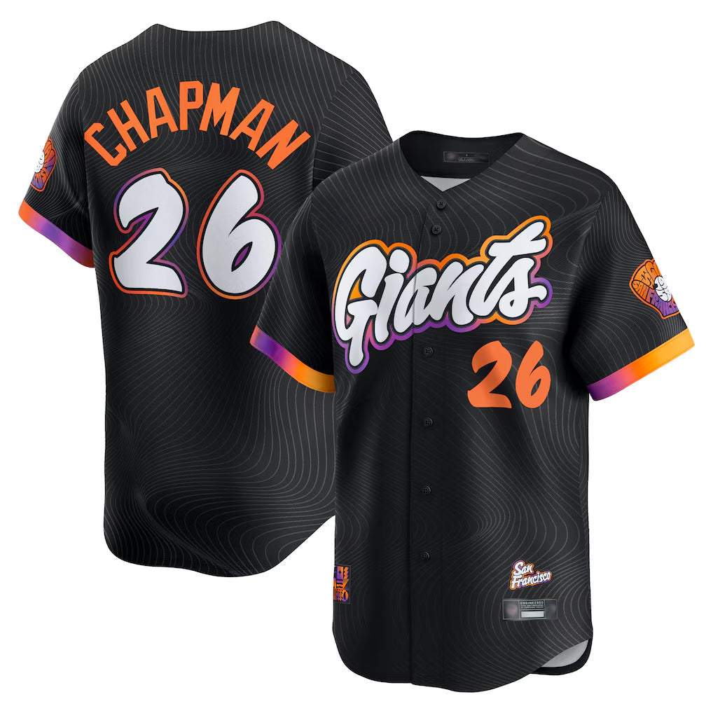 Ldoa SF.Giants #26 Matt Chapman Player Black 2025 City Connect Home Limited Stitched Jerseys