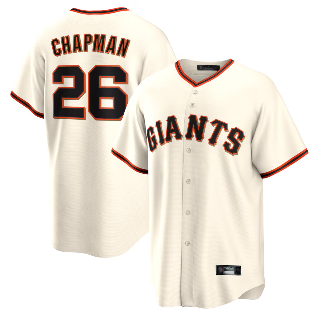 Ldoa SF.Giants #26 Matt Chapman Player Cream Home Game Stitched Jerseys