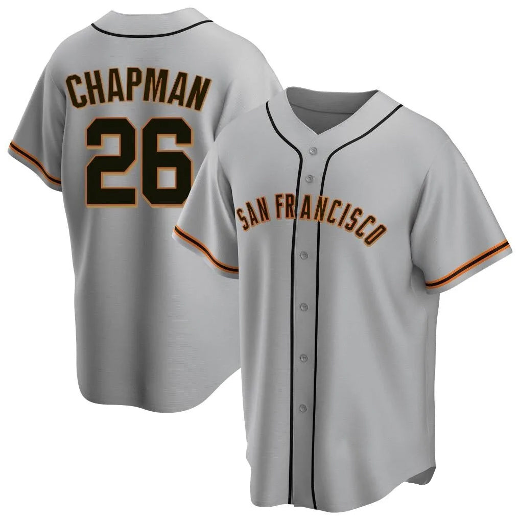 Ldoa SF.Giants #26 Matt Chapman Player Gray Home Game Stitched Jerseys