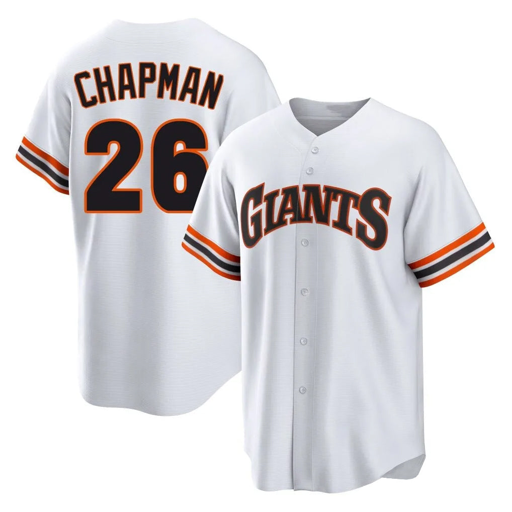 Ldoa SF.Giants #26 Matt Chapman Player White Throwback Cooperstown Collection Home Game Stitched Jerseys