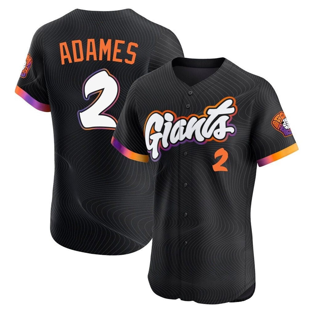 Ldoa SF.Giants #2 Willy Adames Player Black 2025 City Connect Home Limited Elite Stitched Jerseys