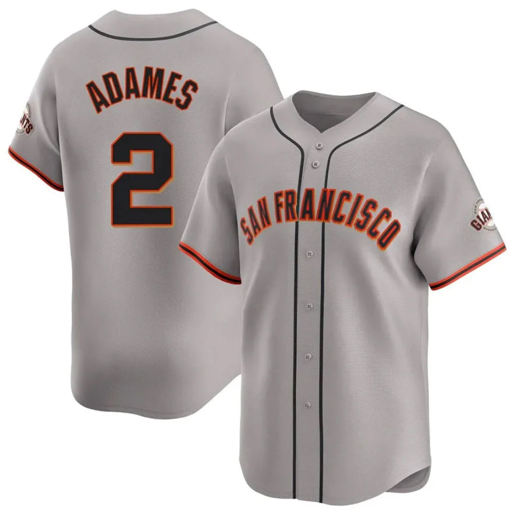 Ldoa SF.Giants #2 Willy Adames Player Gray Home Limited Stitched Jerseys
