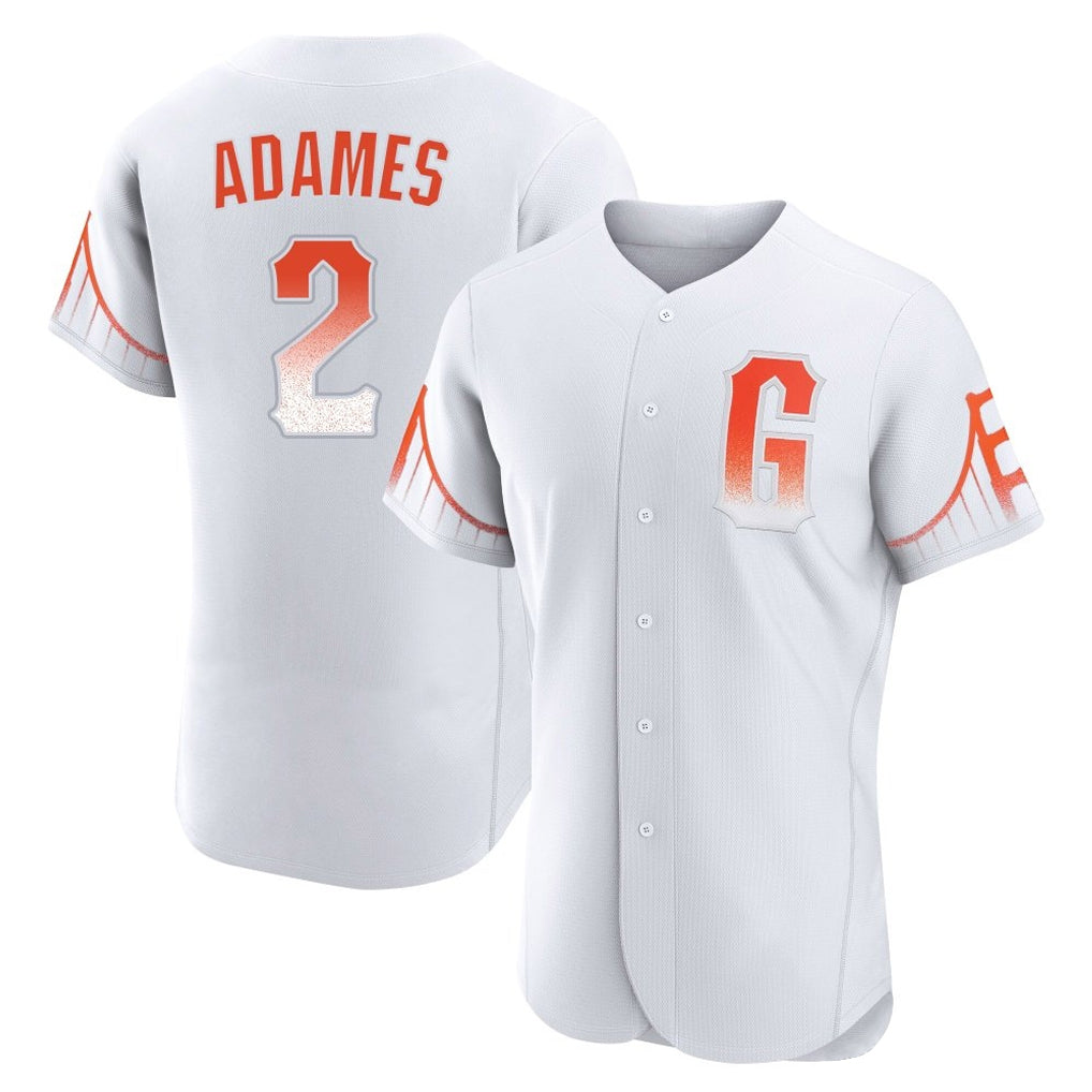 Ldoa SF.Giants #2 Willy Adames Player White City Connect Home Limited Elite Stitched Jerseys