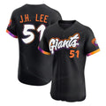 Ldoa SF.Giants #51 Jung Hoo Lee Player Black 2025 City Connect Home Limited Elite Stitched Jerseys