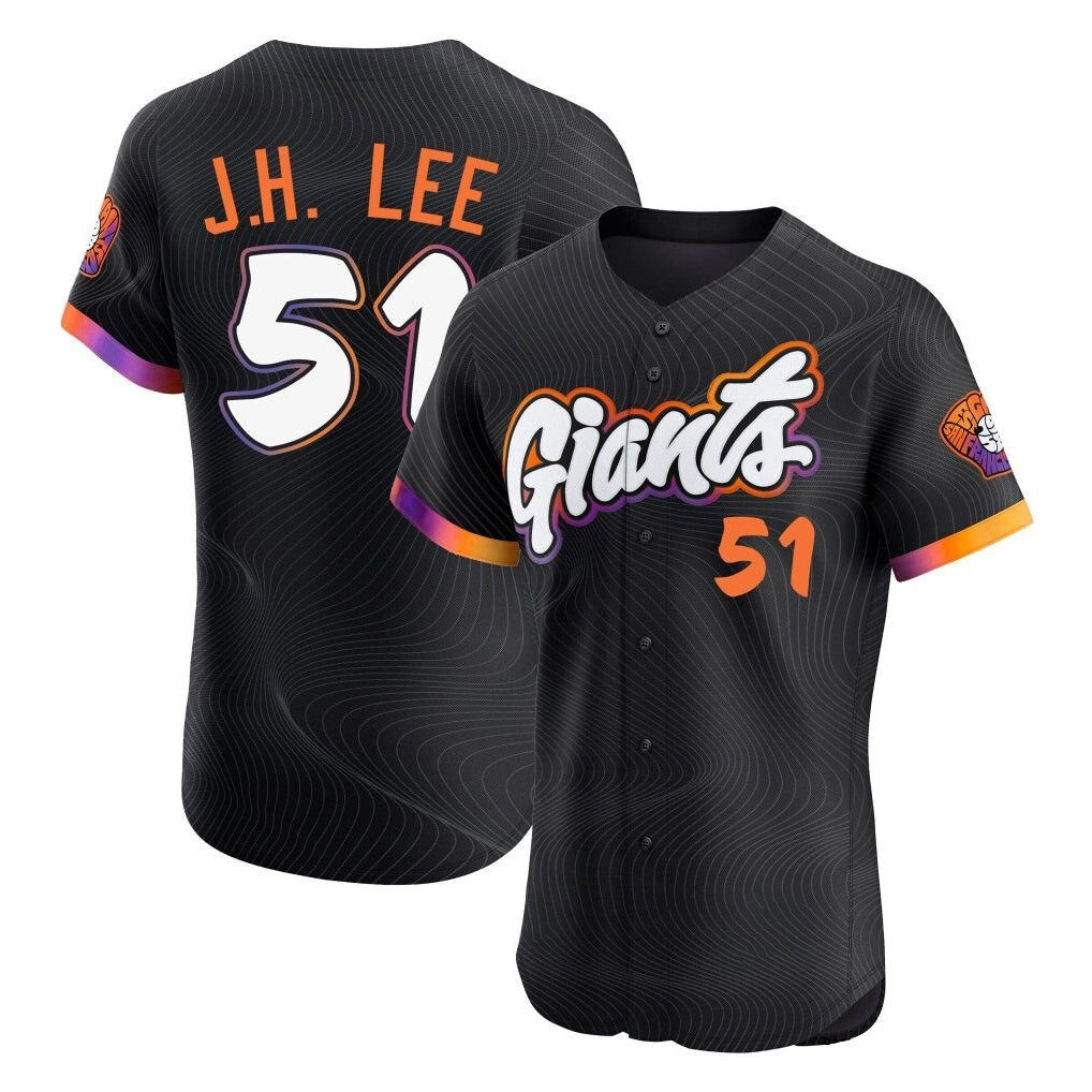 Ldoa SF.Giants #51 Jung Hoo Lee Player Black 2025 City Connect Home Limited Elite Stitched Jerseys