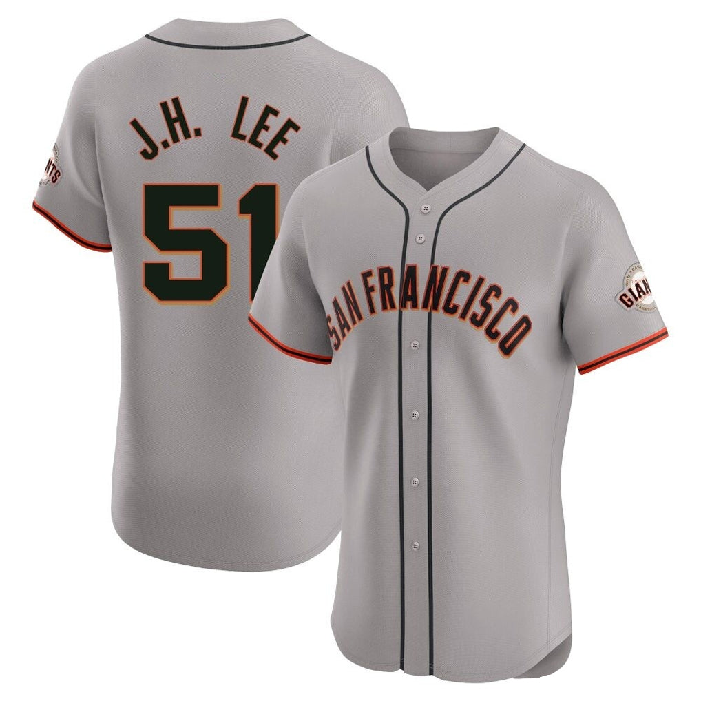 Ldoa SF.Giants #51 Jung Hoo Lee Player Gray Home Limited Elite Stitched Jerseys