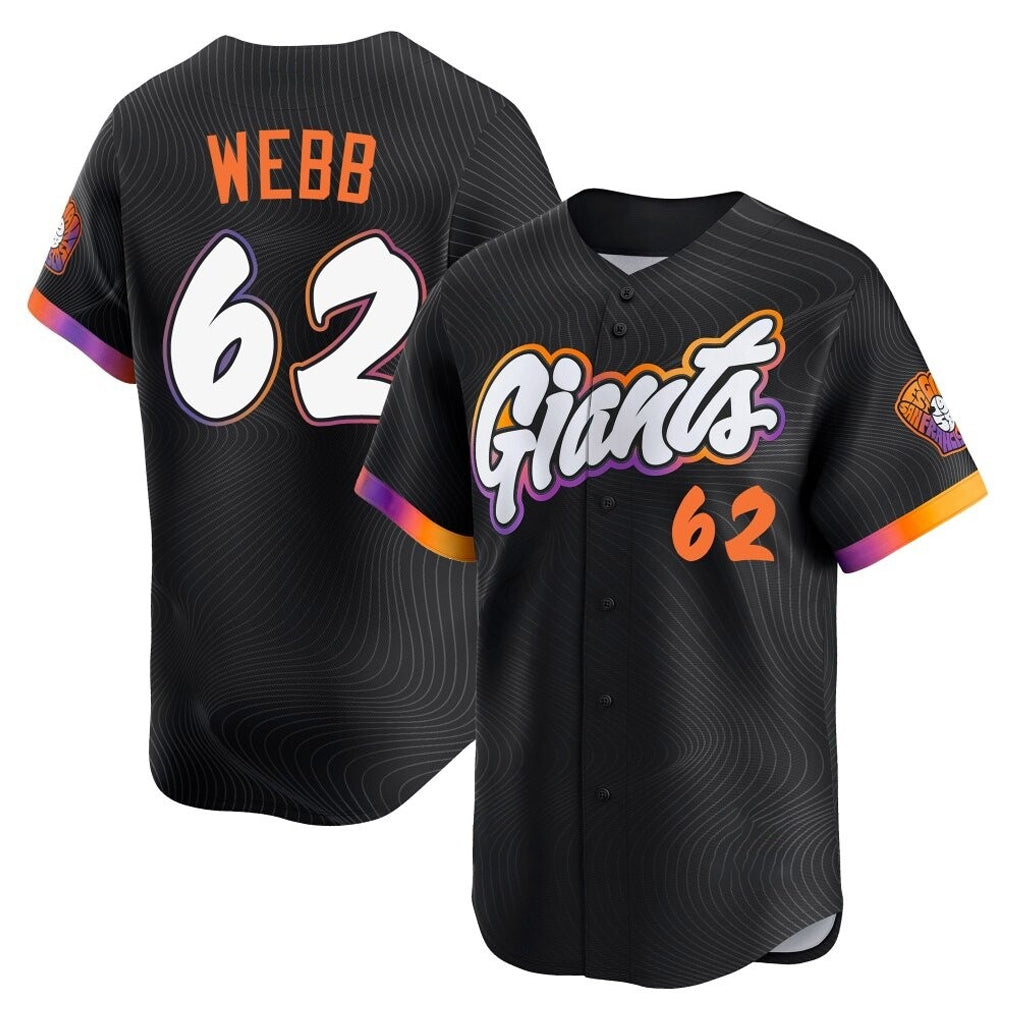 Ldoa SF.Giants #62 Logan Webb Player Black City Connect Home Limited Stitched Jerseys