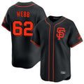 Ldoa SF.Giants #62 Logan Webb Player Black Home Limited Stitched Jerseys