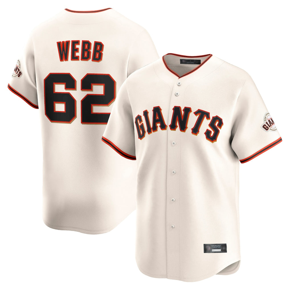 Ldoa SF.Giants #62 Logan Webb Player Cream Home Limited Stitched Jerseys