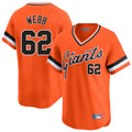 Ldoa SF.Giants #62 Logan Webb Player Orange Home Game T-shirt Stitched Jerseys