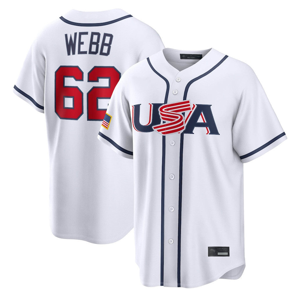 Ldoa SF.Giants #62 Logan Webb Player White USA 2026 World Classic Road Limited Stitched Jerseys
