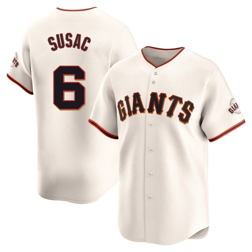 Ldoa SF.Giants #6 Daniel Susac Player Cream Home Limited Stitched Jerseys