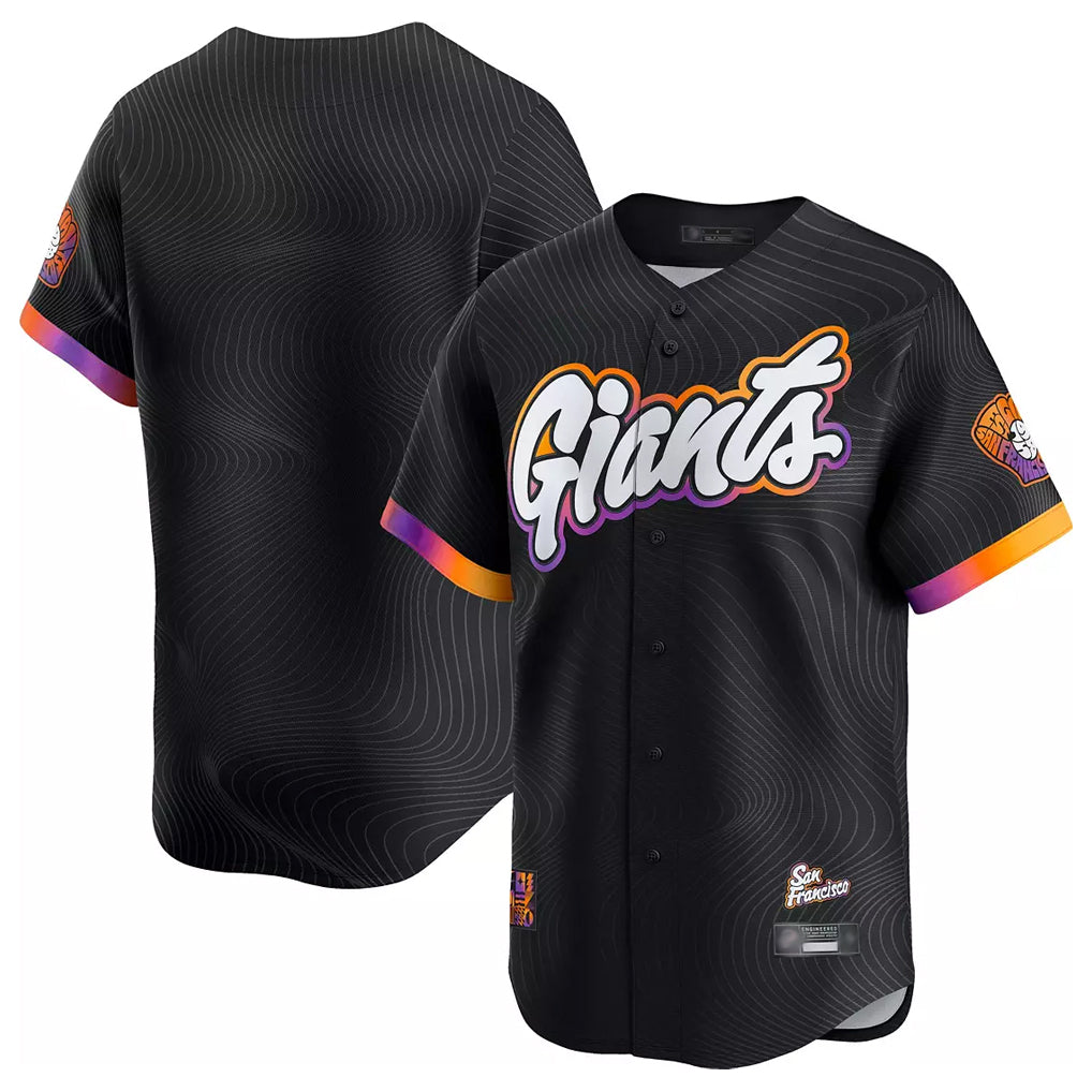 Ldoa SF.Giants Blank Player Black City Connect Limited Vapor Stitched Jerseys