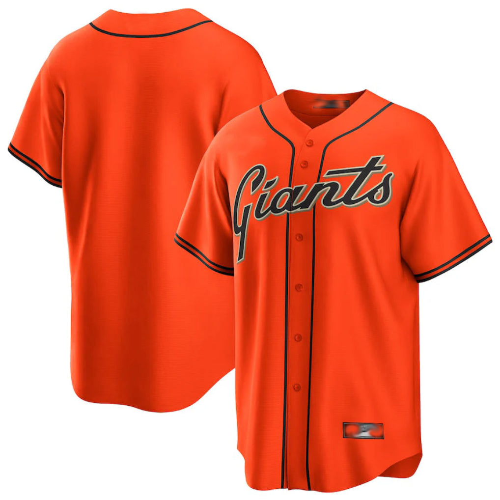 Ldoa SF.Giants Blank Player Orange Alternate Replica Game Stitched Jerseys