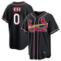 Ldoa St. Louis Cardinals #0 Masyn Winn Player Black Carbon Fashio Game Stitched Jerseys