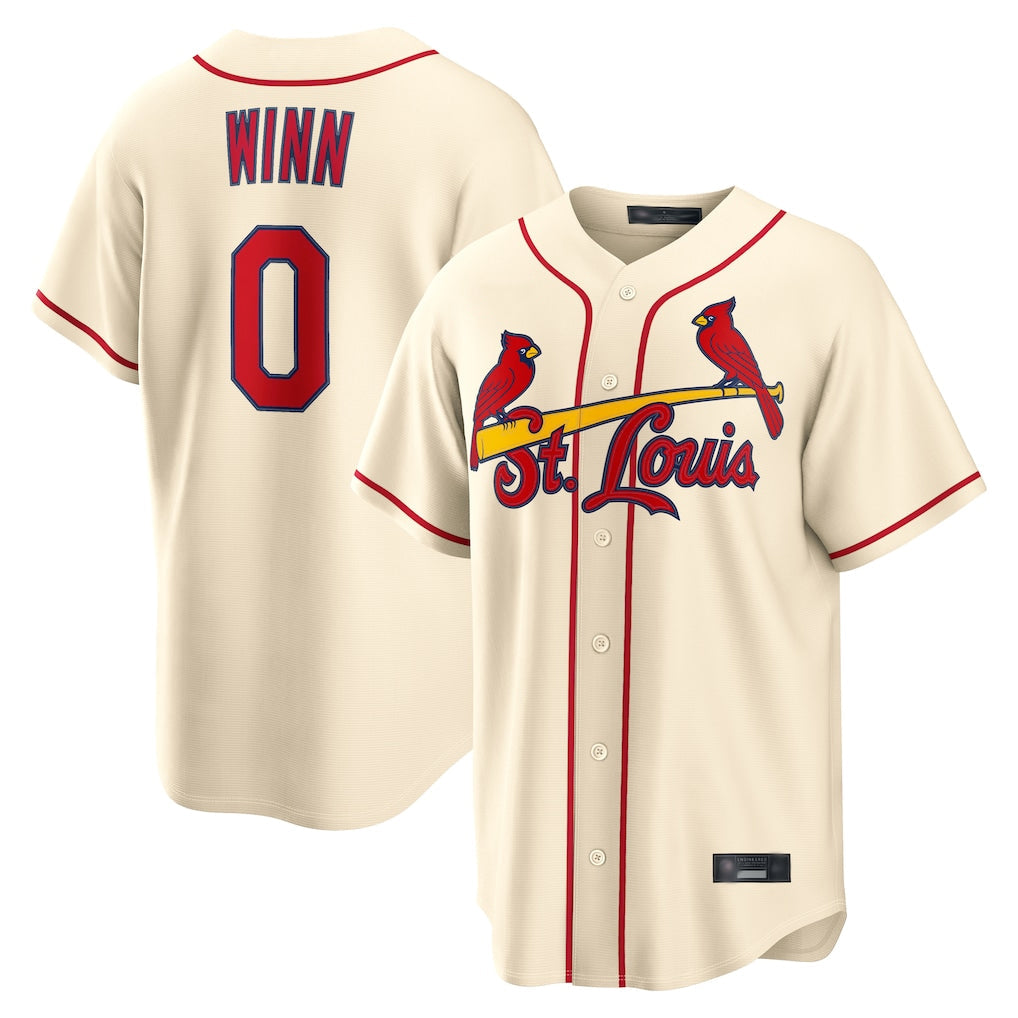 Ldoa St. Louis Cardinals #0 Masyn Winn Player Cream Home Game Stitched Jerseys