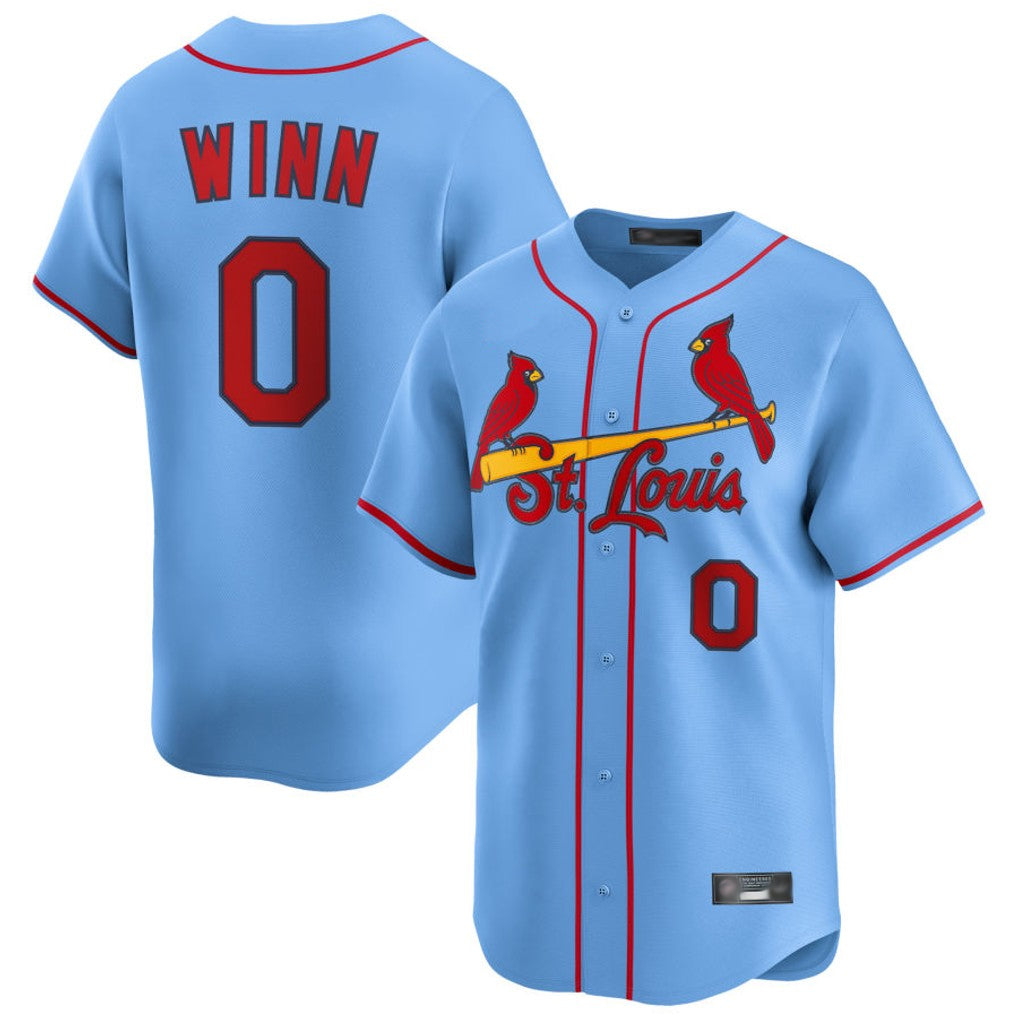 Ldoa St. Louis Cardinals #0 Masyn Winn Player Light Blue Home Limited Stitched Jerseys