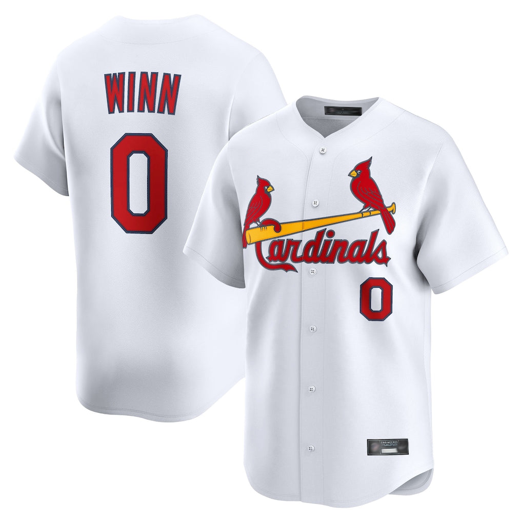 Ldoa St. Louis Cardinals #0 Masyn Winn Player White Home Limited Stitched Jerseys