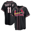 Ldoa St. Louis Cardinals #11 Victor Scott II Player Black Carbon Fashio Game Stitched Jerseys