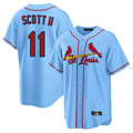 Ldoa St. Louis Cardinals #11 Victor Scott II Player Light Blue Home Game Stitched Jerseys