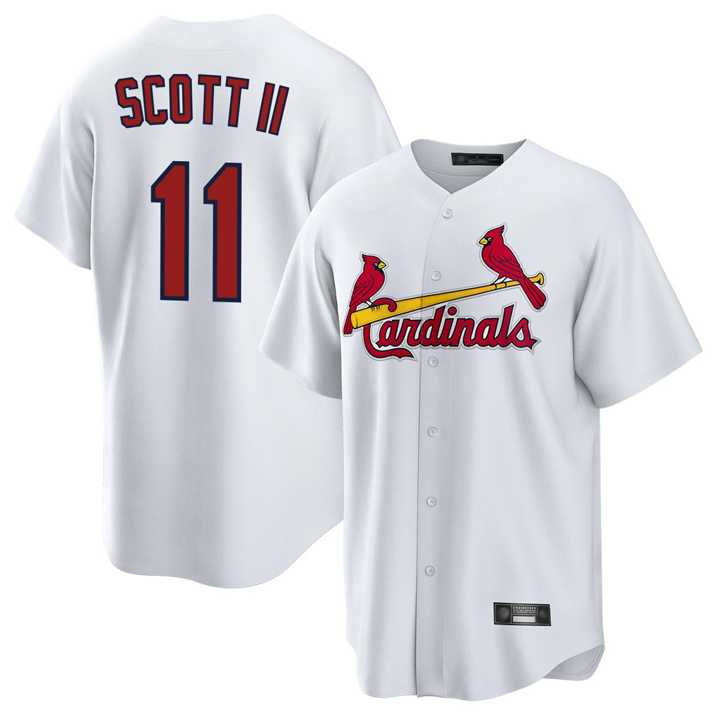 Ldoa St. Louis Cardinals #11 Victor Scott II Player White Home Game Stitched Jerseys