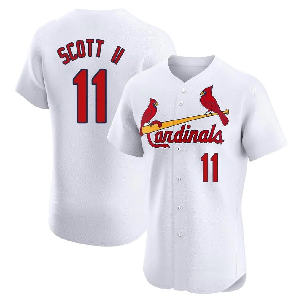 Ldoa St. Louis Cardinals #11 Victor Scott II Player White Home Limited Elite Stitched Jerseys