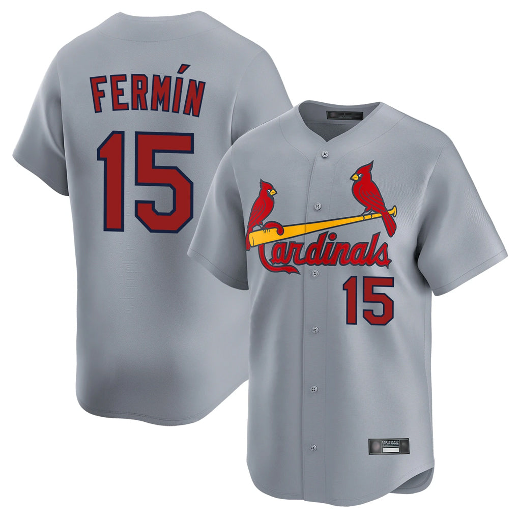 Ldoa St. Louis Cardinals #15 Jose Fermin Player Gray Home Limited Stitched Jerseys