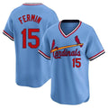 Ldoa St. Louis Cardinals #15 Jose Fermin Player Light Blue City Connect Home T-shirt Stitched Jerseys