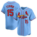 Ldoa St. Louis Cardinals #15 Jose Fermin Player Light Blue Home Limited Stitched Jerseys