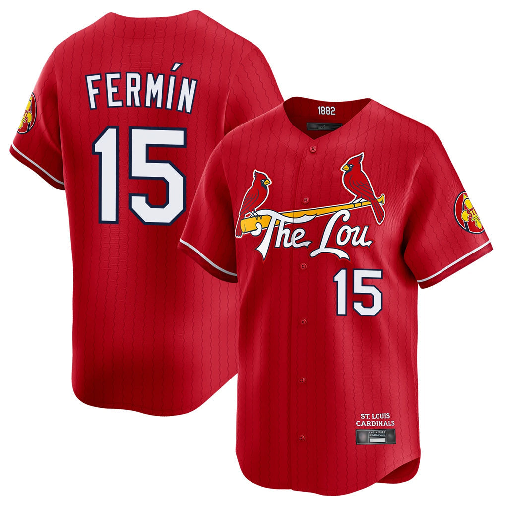 Ldoa St. Louis Cardinals #15 Jose Fermin Player Red City Connect Limited Stitched Jerseys