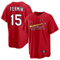 Ldoa St. Louis Cardinals #15 Jose Fermin Player Red Home Game Stitched Jerseys