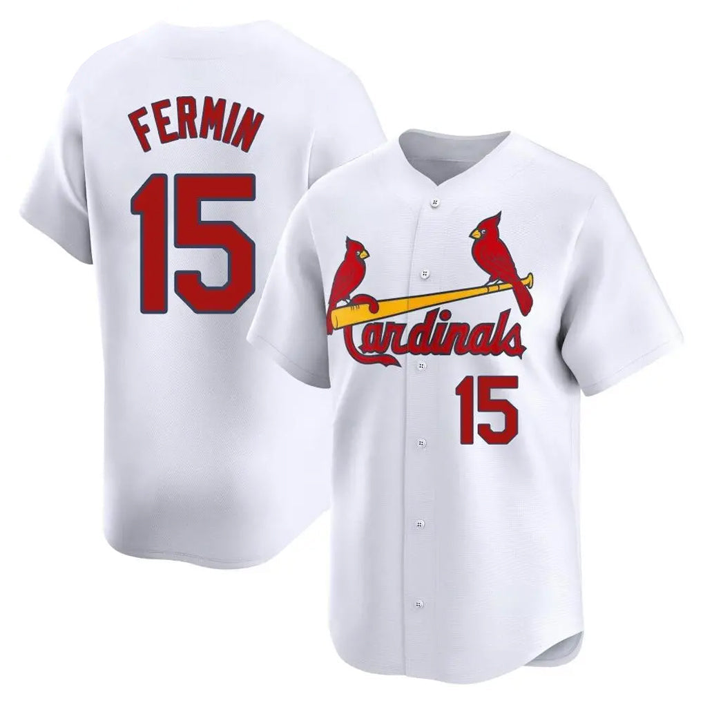 Ldoa St. Louis Cardinals #15 Jose Fermin Player White Home Limited Stitched Jerseys