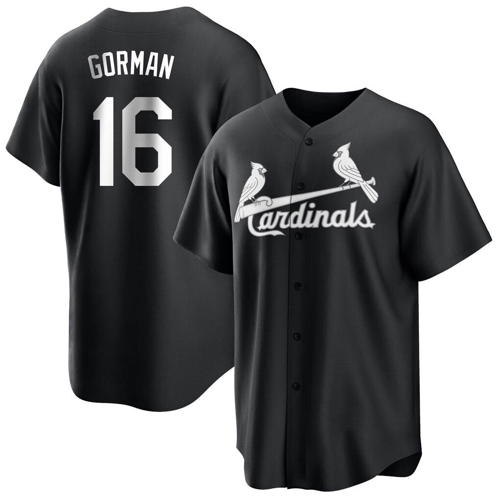 Ldoa St. Louis Cardinals #16 Nolan Gorman Player Black City Connect Home Limited Stitched Jerseys