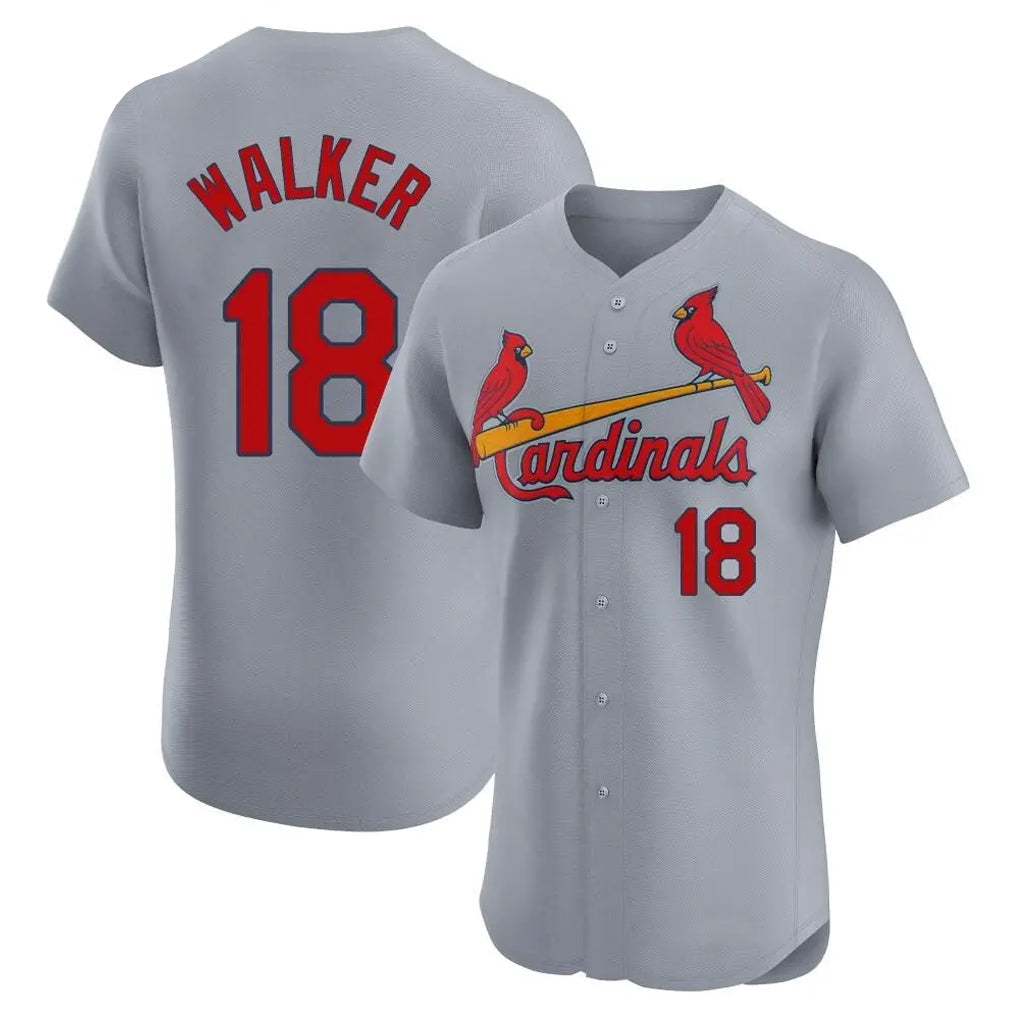 Ldoa St. Louis Cardinals #18 Jordan Walker Player Gray Home Limited Elite Stitched Jerseys