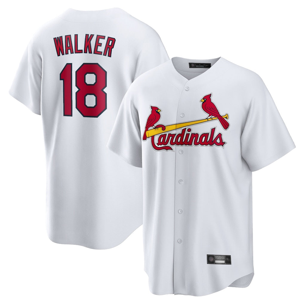 Ldoa St. Louis Cardinals #18 Jordan Walker Player White Home Game Stitched Jerseys
