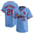 Ldoa St. Louis Cardinals #21 Lars Nootbaar Player Light Blue City Connect Home T-shirt Stitched Jerseys