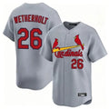 Ldoa St. Louis Cardinals #26 JJ Wetherholt Player Gray Home Limited Stitched Jerseys