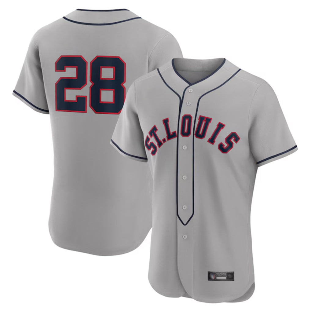 Ldoa St. Louis Cardinals #28 Nolan Arenado Player Gray Home Limited Elite Stitched Jerseys