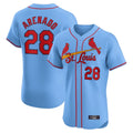 Ldoa St. Louis Cardinals #28 Nolan Arenado Player Light Blue Home Limited Elite Stitched Jerseys