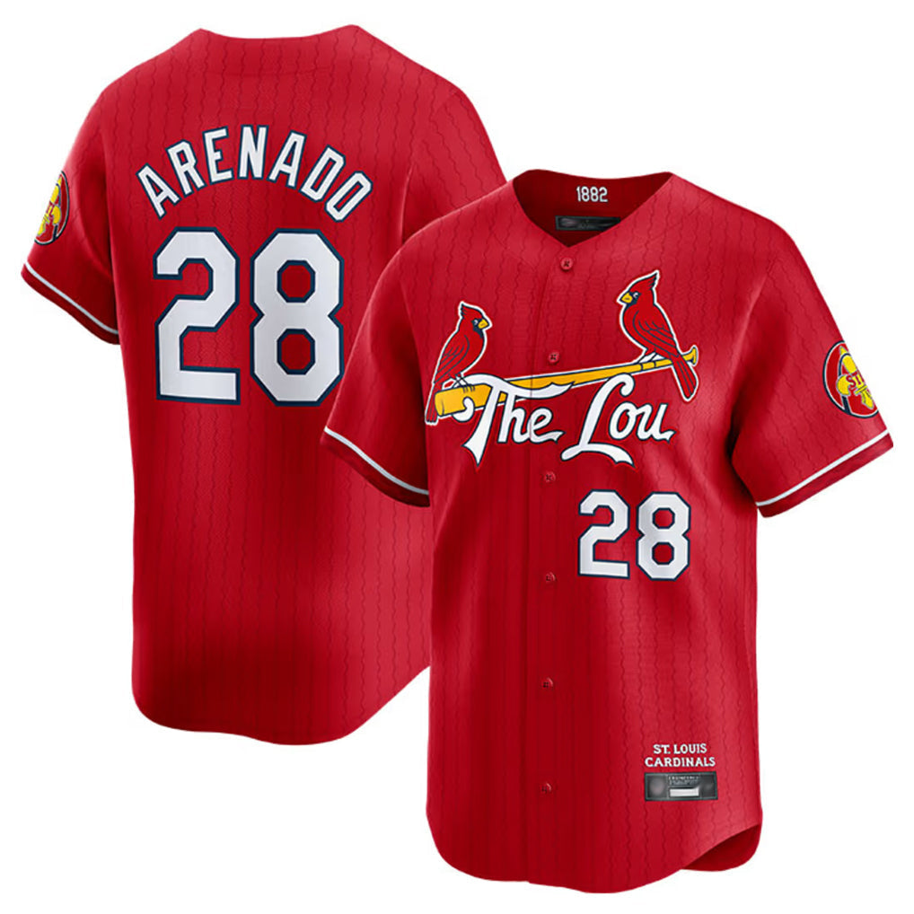 Ldoa St. Louis Cardinals #28 Nolan Arenado Player Red City Connect Limited Stitched Jerseys