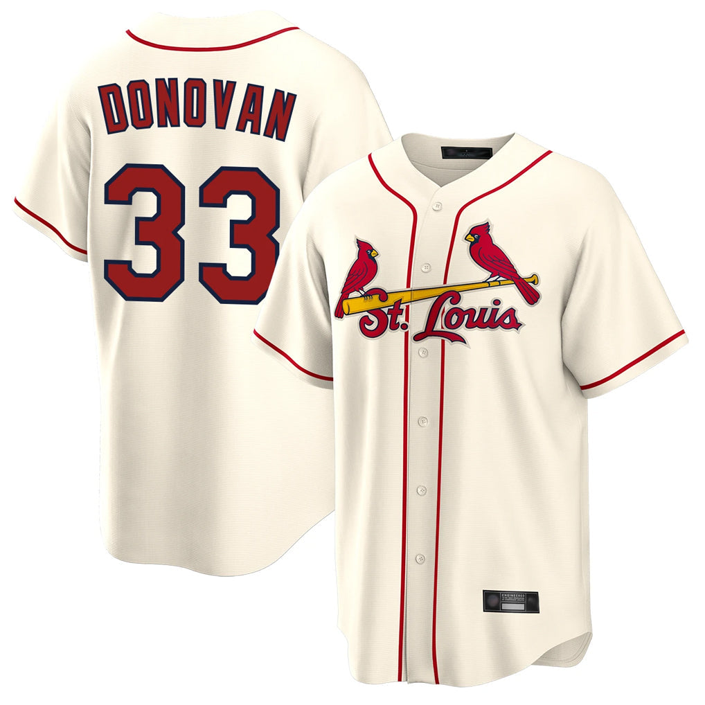 Ldoa St. Louis Cardinals #33 Brendan Donovan Player Cream Home Game Stitched Jerseys