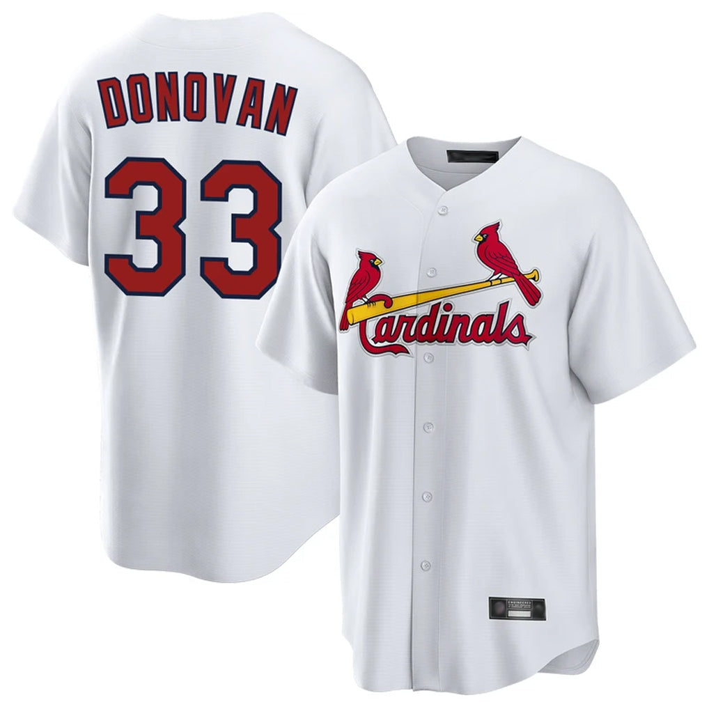 Ldoa St. Louis Cardinals #33 Brendan Donovan Player White Home Game Stitched Jerseys