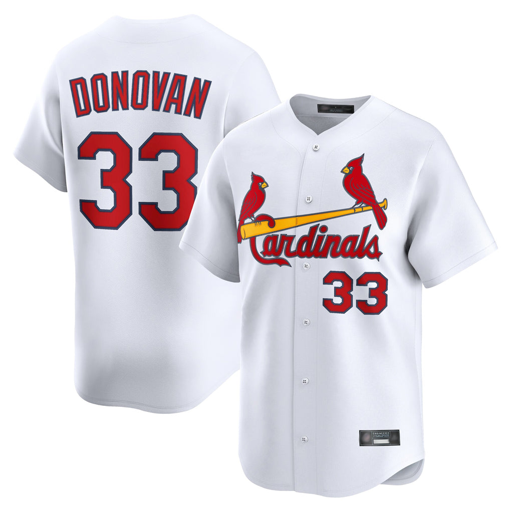 Ldoa St. Louis Cardinals #33 Brendan Donovan Player White Home Limited Stitched Jerseys