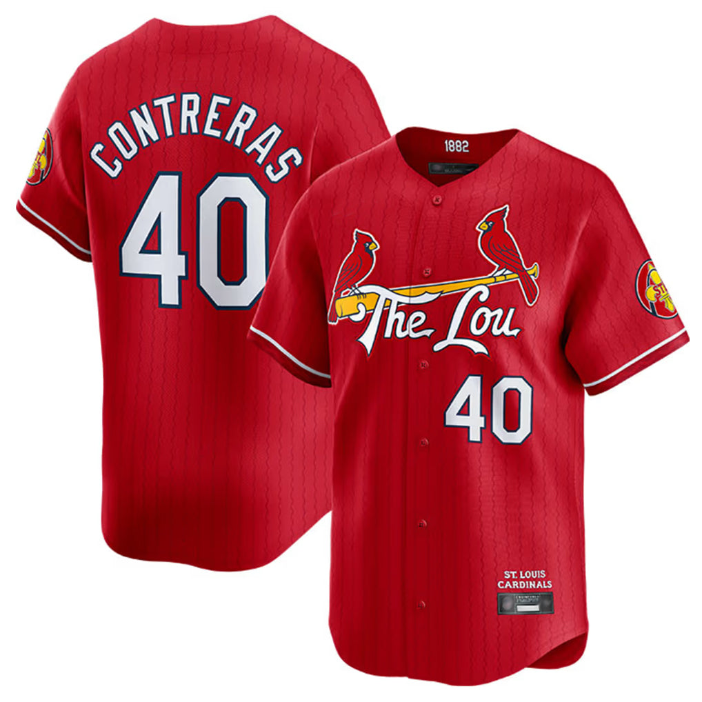Ldoa St. Louis Cardinals #40 Willson Contreras Player Red City Connect Limited Stitched Jerseys