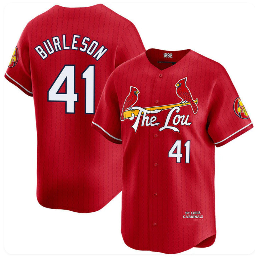 Ldoa St. Louis Cardinals #41 Alec Burlesona Player Red City Connect Limited Stitched Jerseys