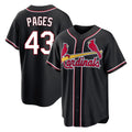 Ldoa St. Louis Cardinals #43 Pedro Pages Player Black Carbon Fashio Game Stitched Jerseys