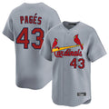 Ldoa St. Louis Cardinals #43 Pedro Pages Player Gray Home Limited Stitched Jerseys