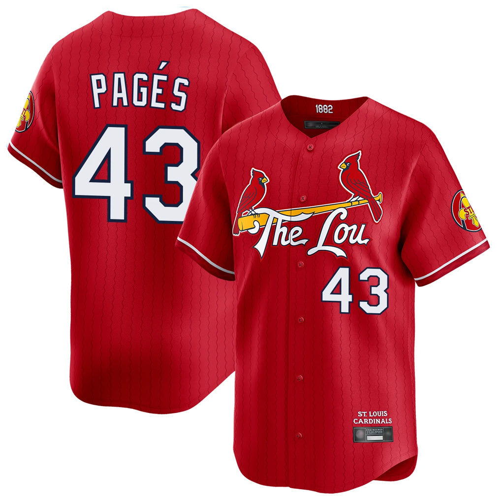 Ldoa St. Louis Cardinals #43 Pedro Pages Player Red City Connect Limited Stitched Jerseys