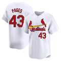 Ldoa St. Louis Cardinals #43 Pedro Pages Player White Home Limited Stitched Jerseys