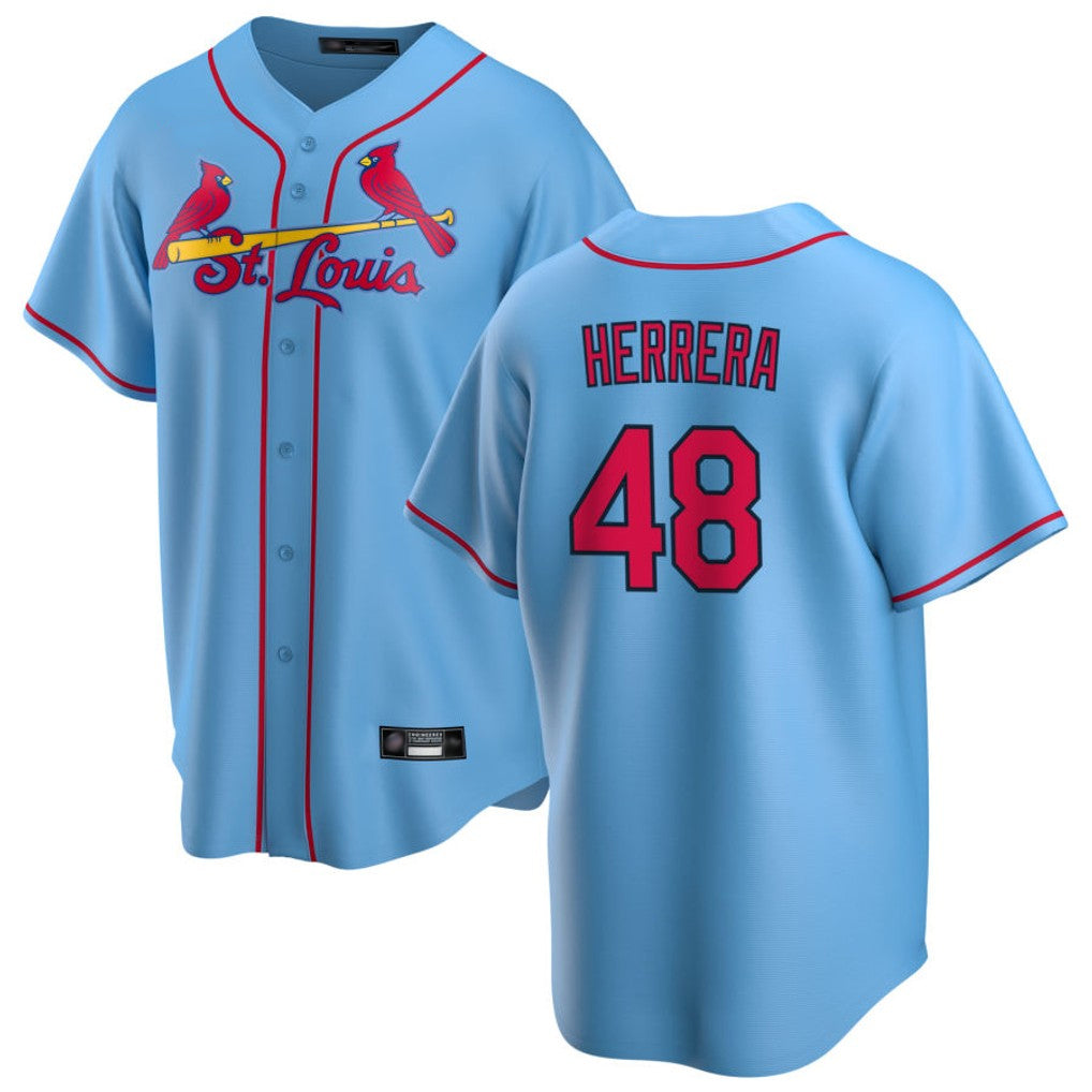 Ldoa St. Louis Cardinals #48 Ivan Herrera Player Light Blue  Home Game Stitched Jerseys